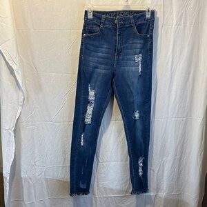 Blue Distressed Kids Jeans